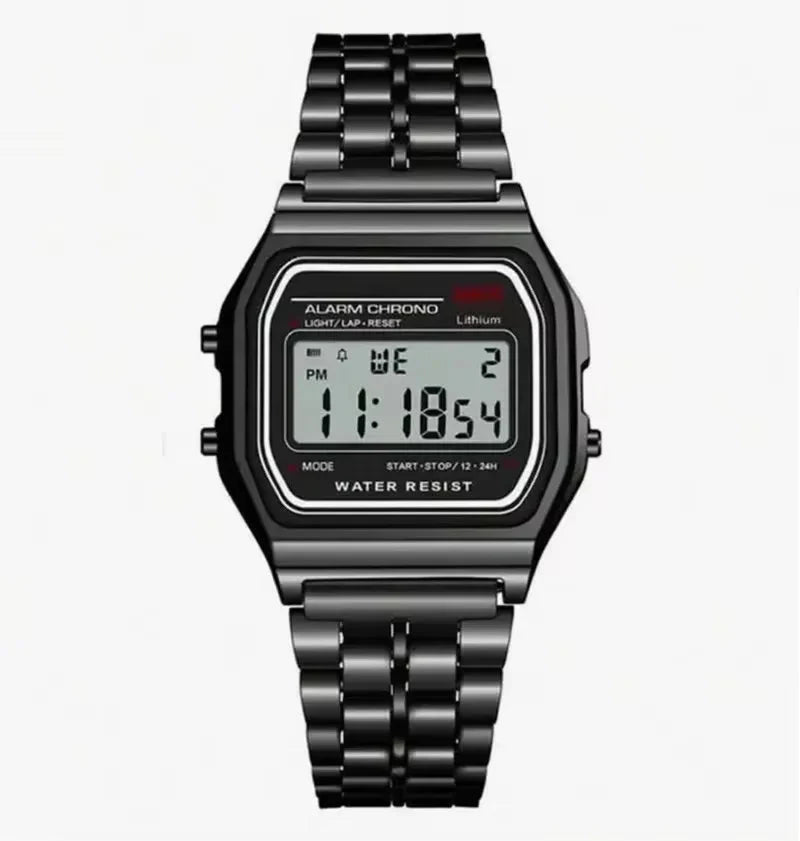 Relógio Digital Unissex Retrô – Estilo Clássico com Funções Modernas