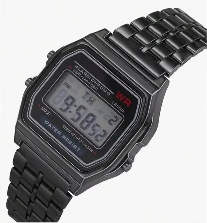 Relógio Digital Unissex Retrô – Estilo Clássico com Funções Modernas