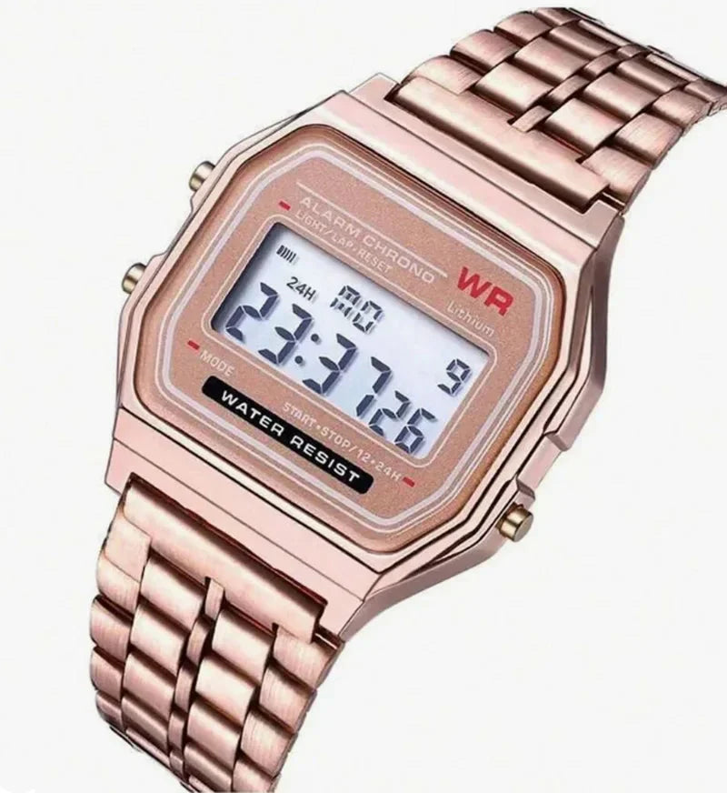 Relógio Digital Unissex Retrô – Estilo Clássico com Funções Modernas