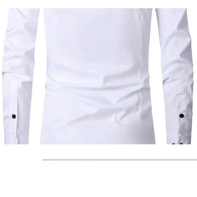 Camisa Social Masculina Elástica Slim Fit