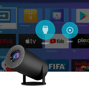 Retro Projetor Portátil 4k