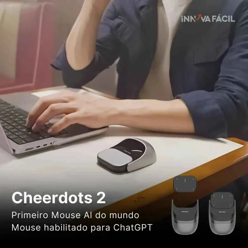 Mouse Bluetooth Cheerdots 2 Design Inovador Para Reuniões e Escritórios