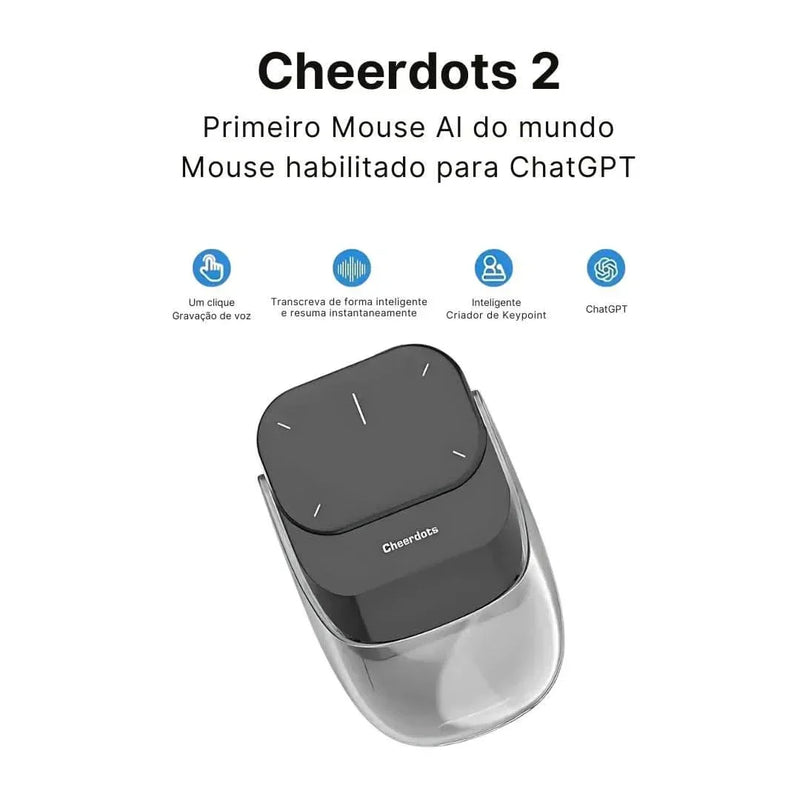 Mouse Bluetooth Cheerdots 2 Design Inovador Para Reuniões e Escritórios