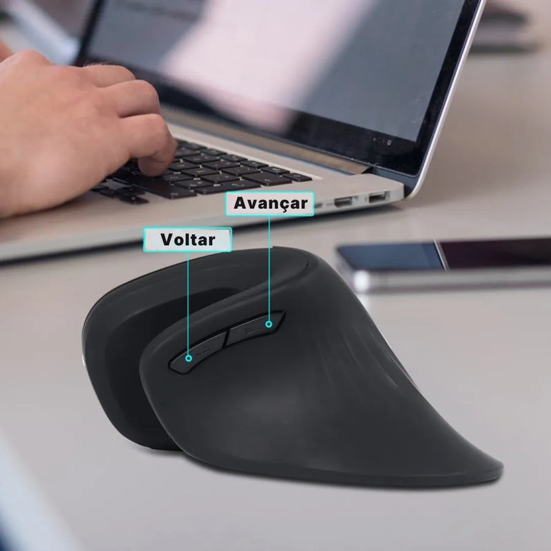 Mouse Ergonômico Vertical Sem Fio HandEase