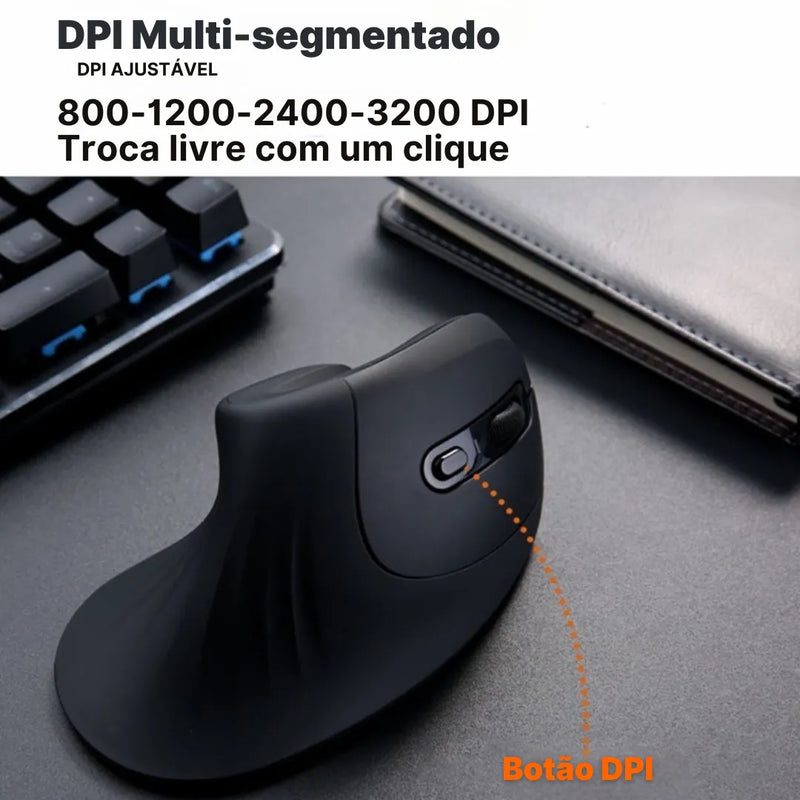 Mouse Ergonômico Vertical Sem Fio HandEase