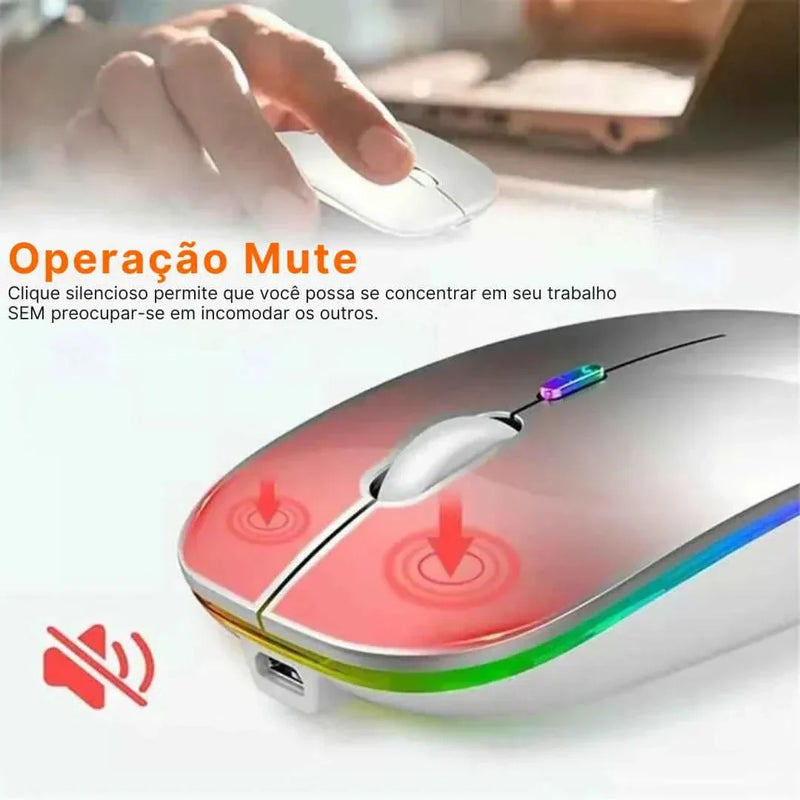 Mouse Sem Fio Silencioso DualMode – Tecnologia e Conforto