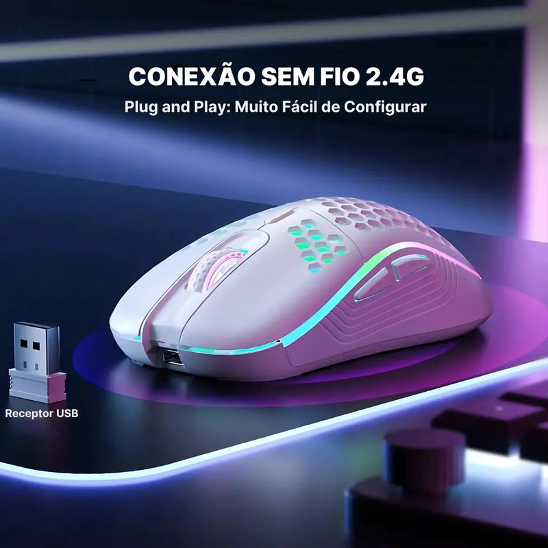 Mouse com Iluminação RGB e Alta Performance Gamer - GlowMotion