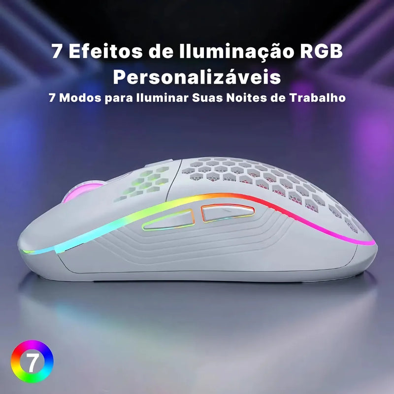 Mouse com Iluminação RGB e Alta Performance Gamer - GlowMotion