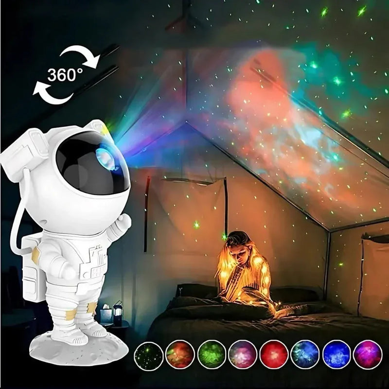 Projetor De Luz Astronauta – Galáxia Brilhante E Atmosfera Incrível