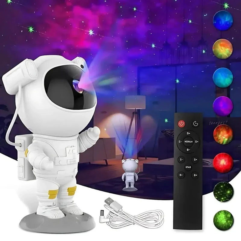 Projetor De Luz Astronauta – Galáxia Brilhante E Atmosfera Incrível