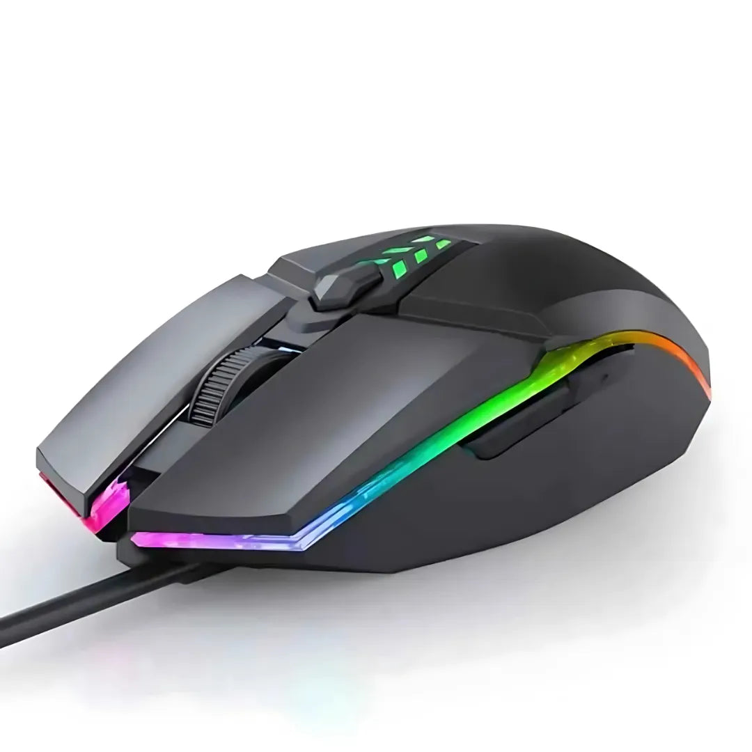 Mouse USB com 1600 DPI, 6 Botões e Design Ergonômico