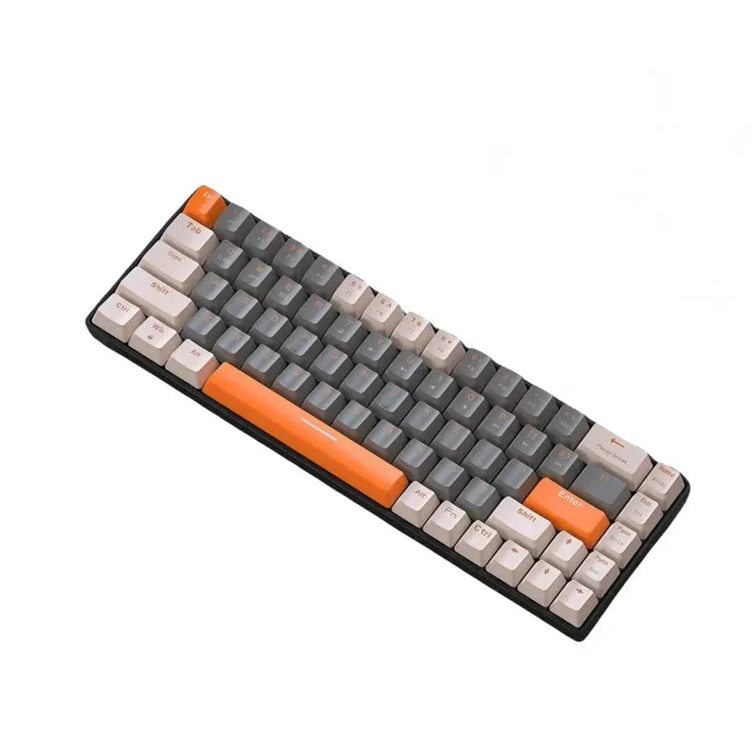 Teclado Wireless Compacto K68 DualMode Com Bluetooth e Hot-Swappable