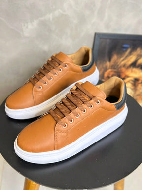 Tênis Masculino Casual Marrom Basic