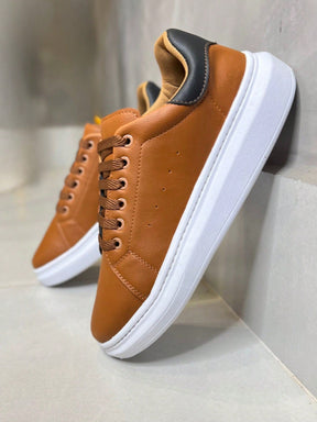 Tênis Masculino Casual Marrom Basic