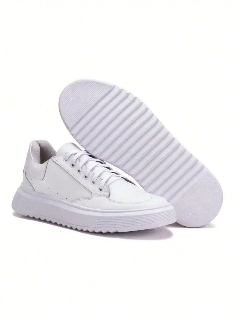 Tênis Branco Masculino Casual Sola Alta