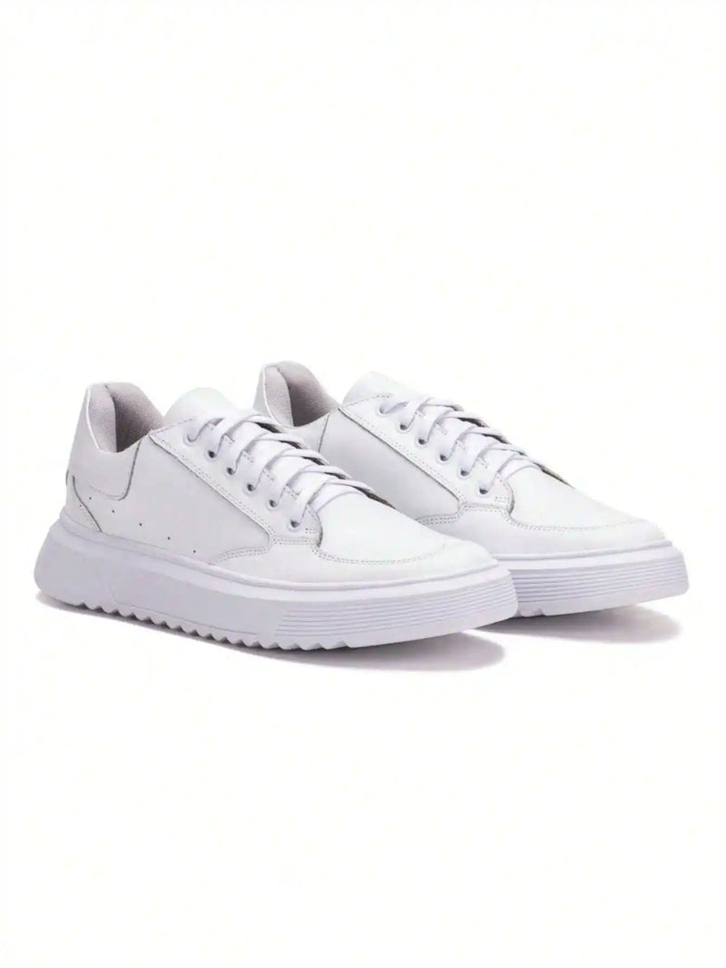 Tênis Branco Masculino Casual Sola Alta