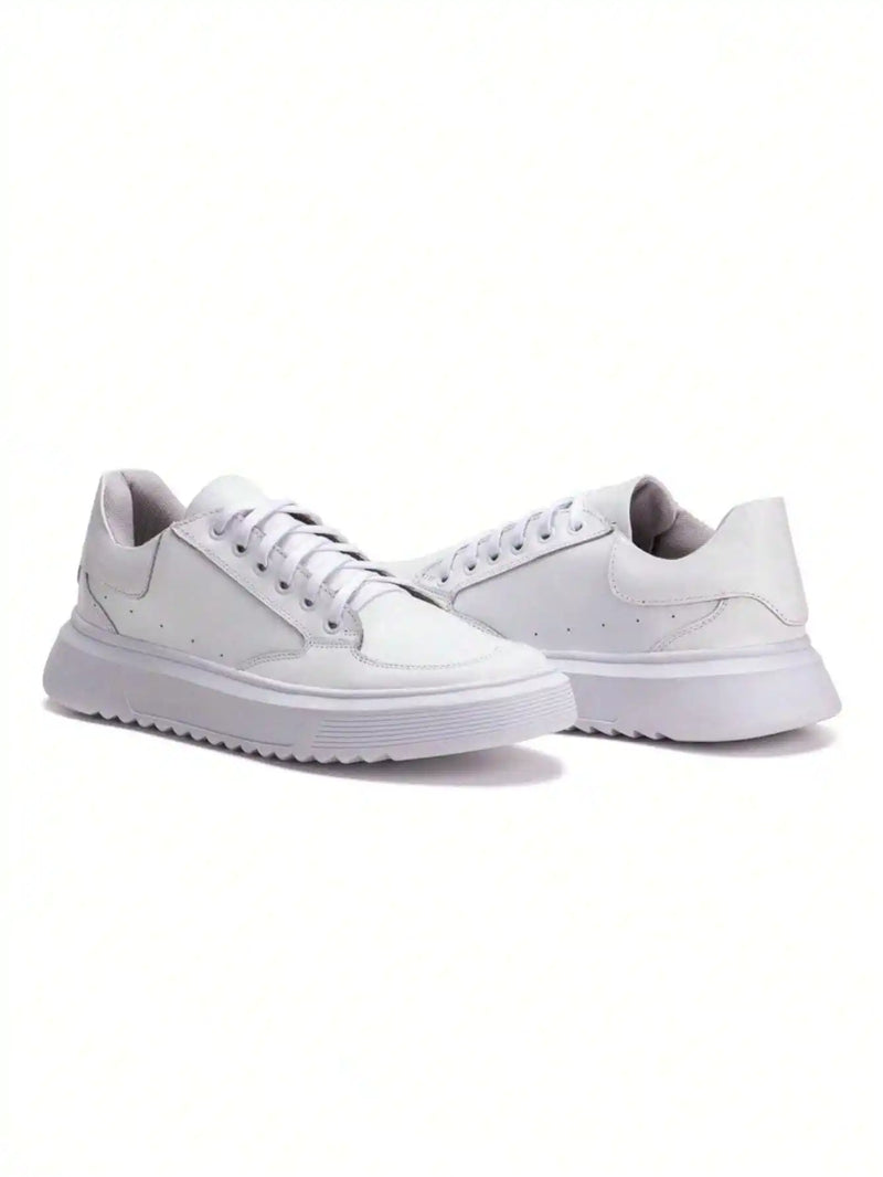 Tênis Branco Masculino Casual Sola Alta