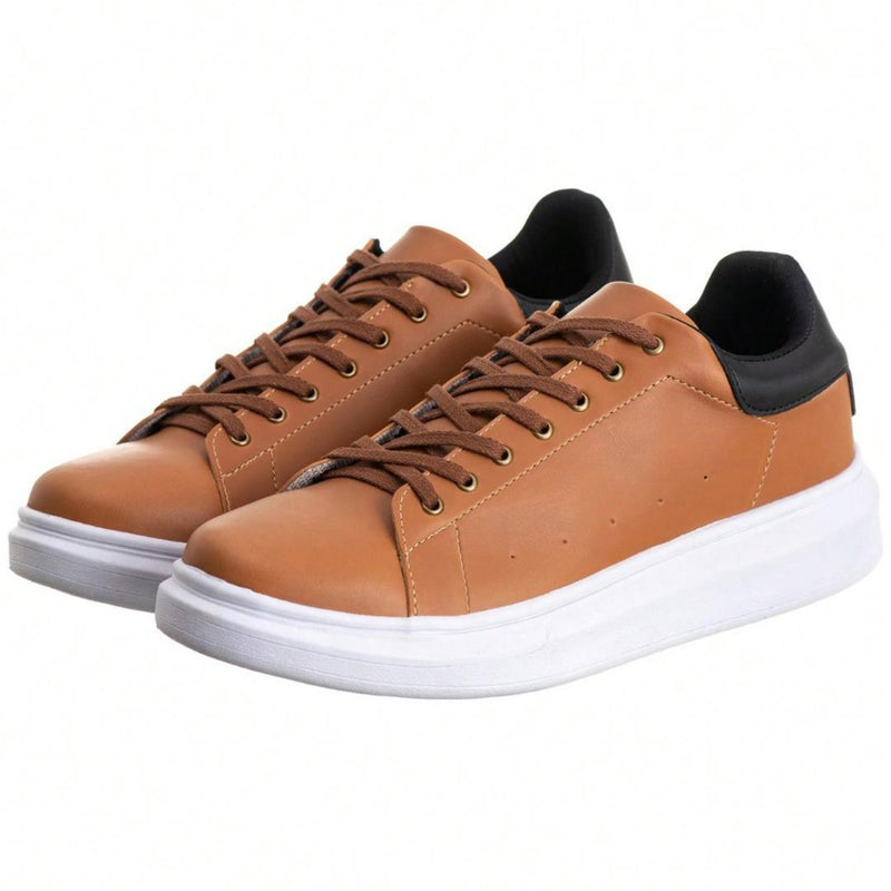 Tênis Masculino Casual Marrom Basic