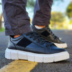 Tênis Masculino Tratorado Sola Alta Black