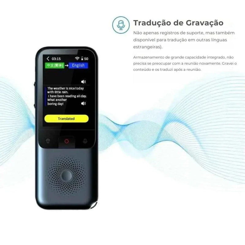 Tradutor Portátil Inteligente – Tradução De Voz E Texto Em 138 Idiomas