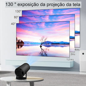 Retro Projetor Portátil 4k