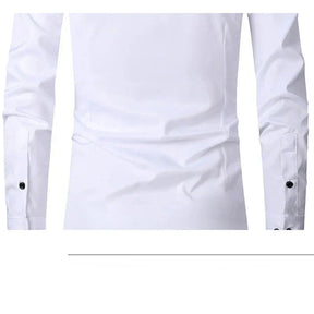 Camisa Social Masculina Elástica Slim Fit