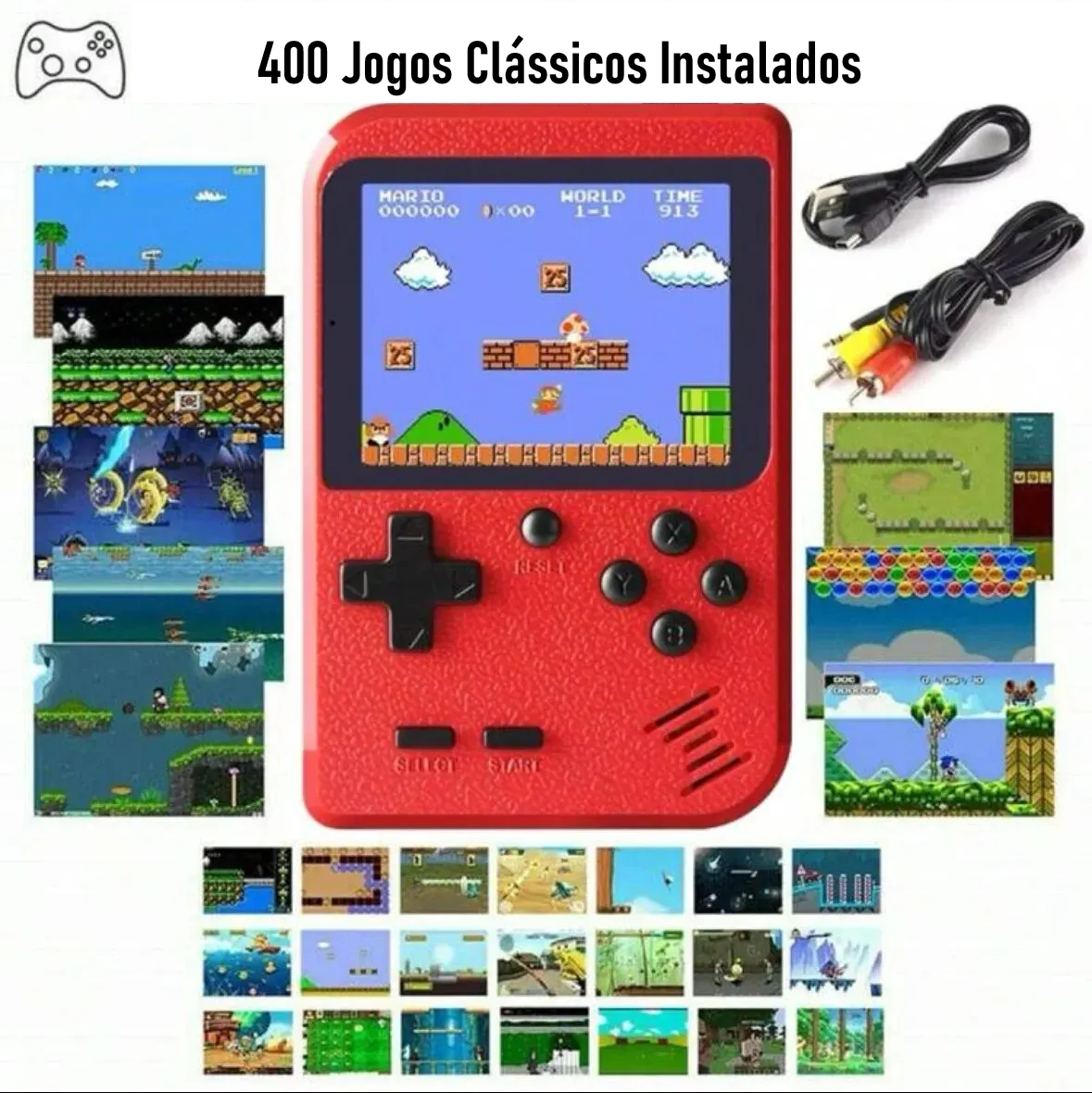 Videogame Retrô Portátil para Crianças – Diversão com Jogos Clássicos em Qualquer Lugar