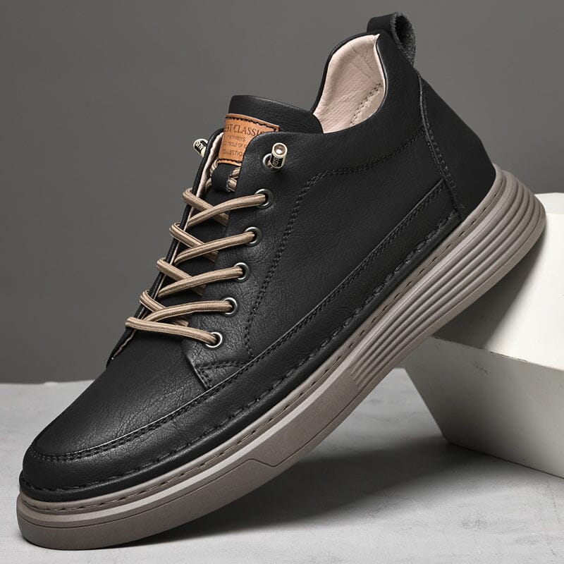 Sapatos de Couro com Aumento de Altura